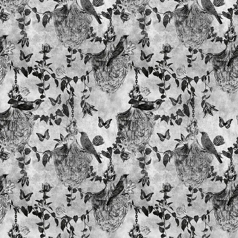 Majestic Memoir in White Wallpaper Vladila