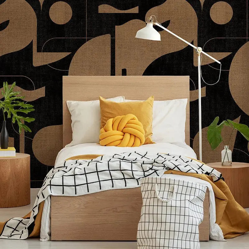 Contours in Bold (mocha) Wallpaper Vladila