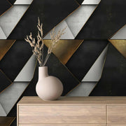 Opulent Onyx & Gold Forms - WallCreatives
