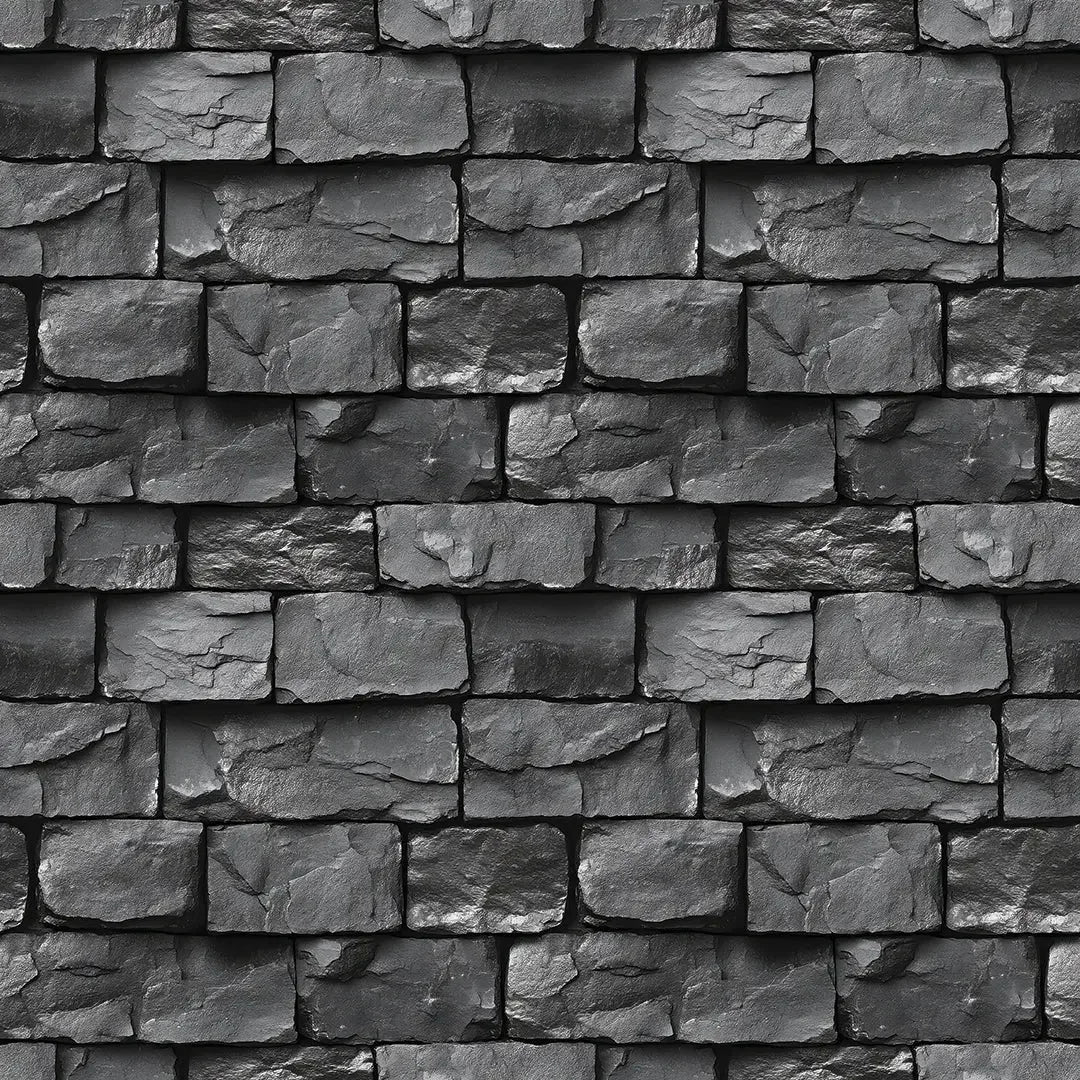 midnight slate stacked stone - wallcreatives