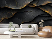 Gilded Obsidian Flow Wallpaper - WallCreatives