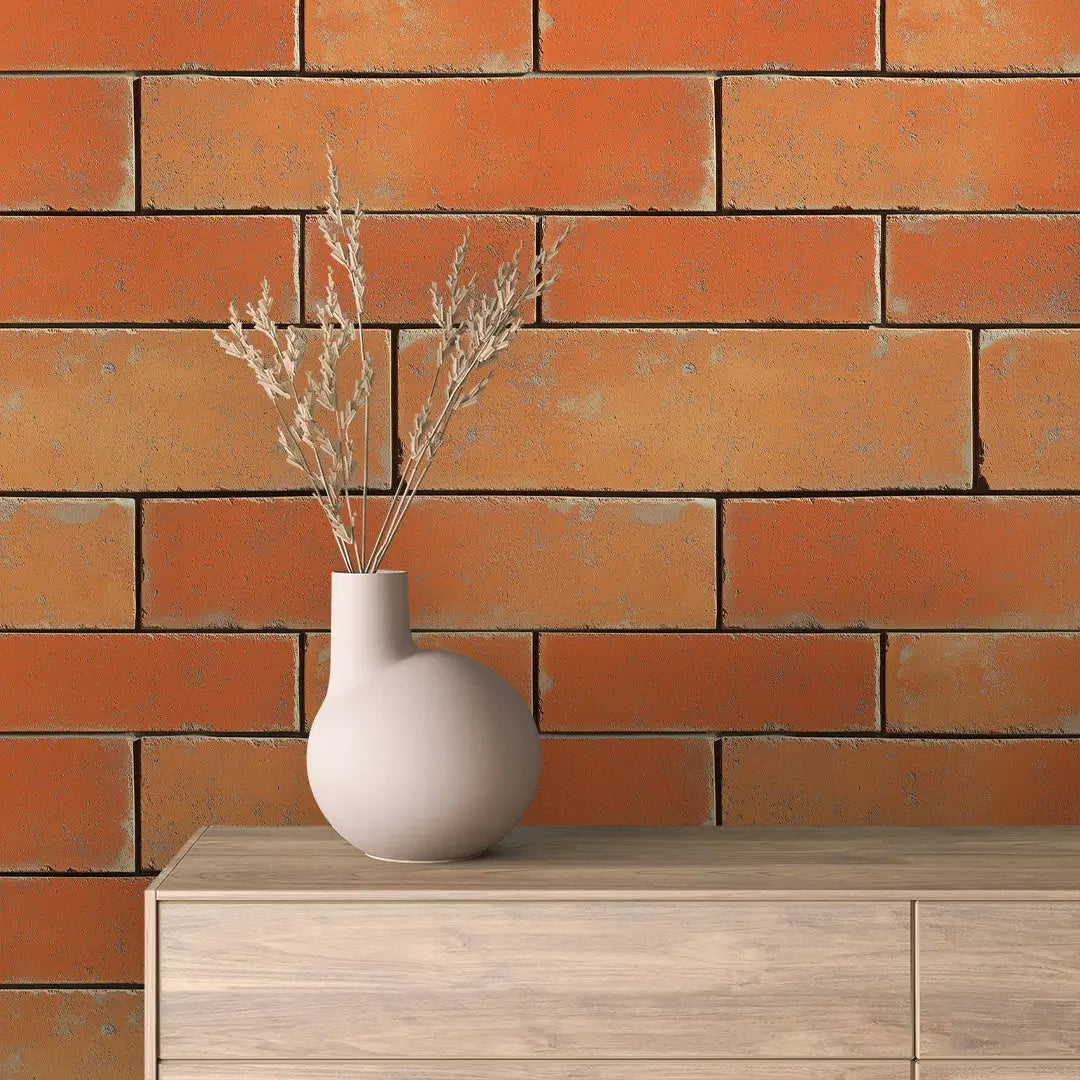 Terracotta Loft Brick Wall - WallCreatives