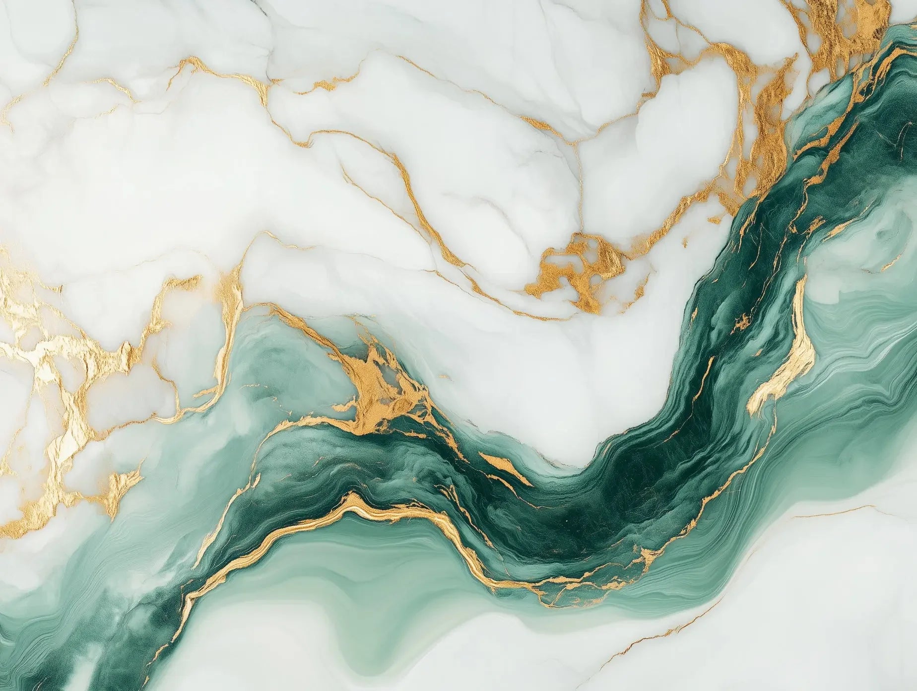 Verdant Malachite River - WallCreatives