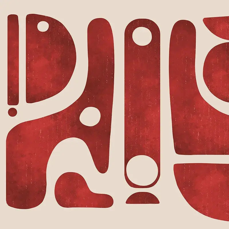 Tribal Tide Watercolor Red Wallpaper Vladila