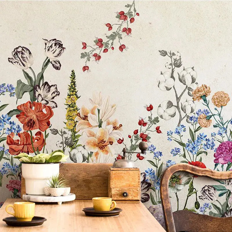 Light Mural Bouquet Wallpaper Vladila