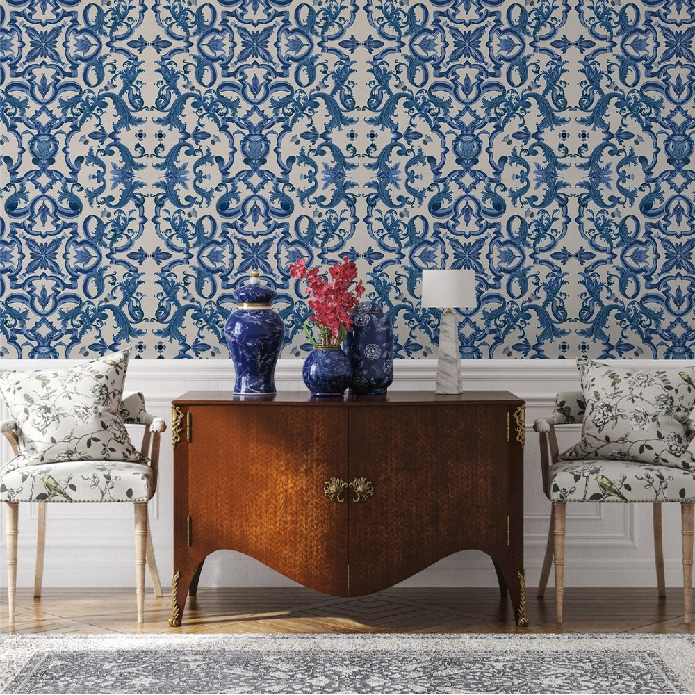 Tapet Ornate Azul WallCreatives