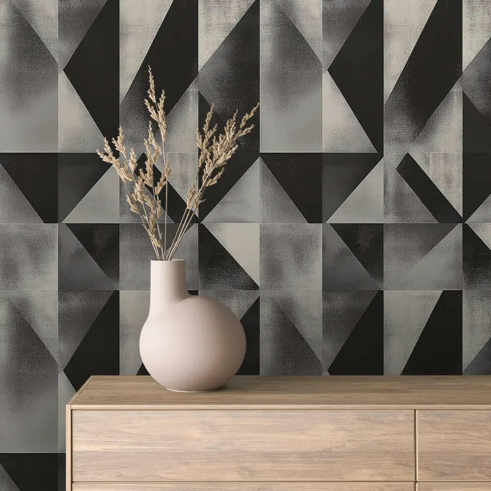 Charcoal Shard Geometric - WallCreatives