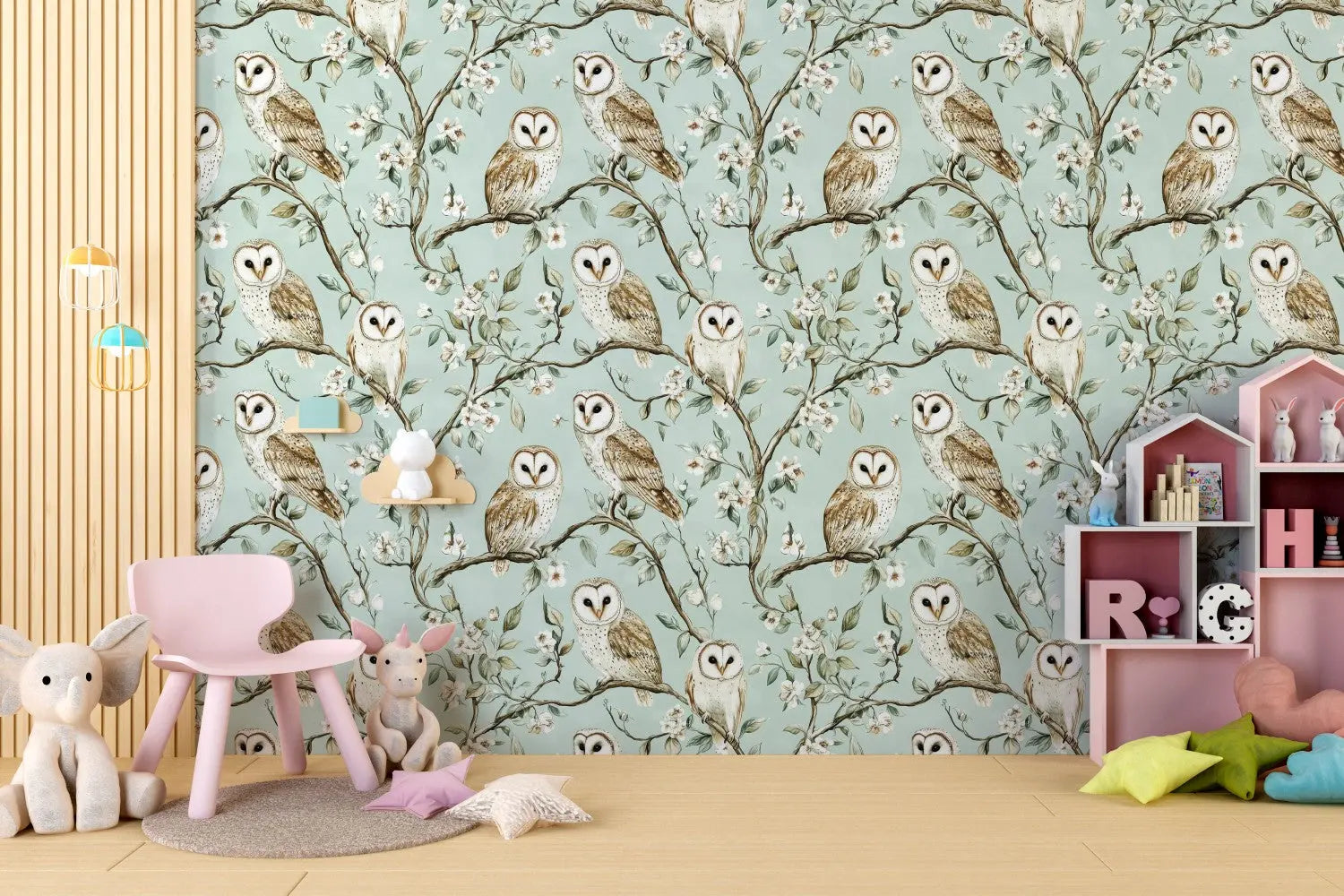 Enchanted Owl Grove Wallpaper WallCreatives