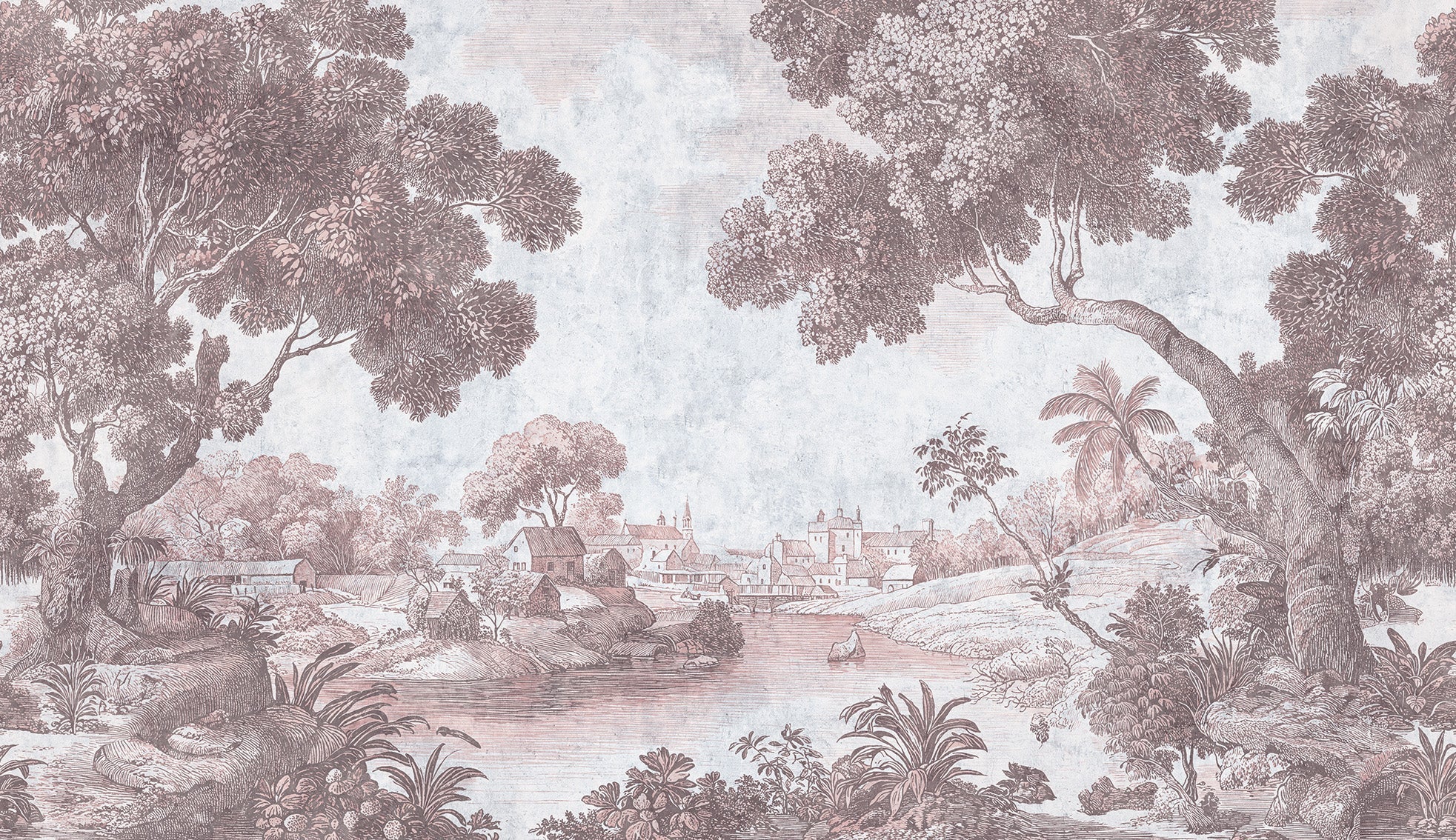 Tapet Verdant Fortress rose WallCreatives