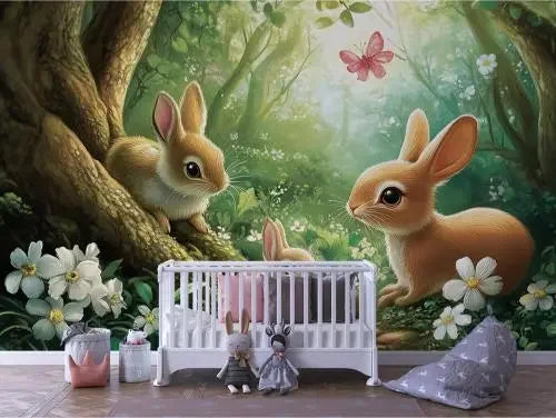 Whispering Woods Bunny Haven - WallCreatives
