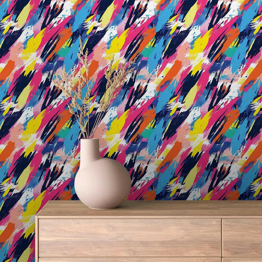 Kinetic Color Riot Wallpaper - WallCreatives