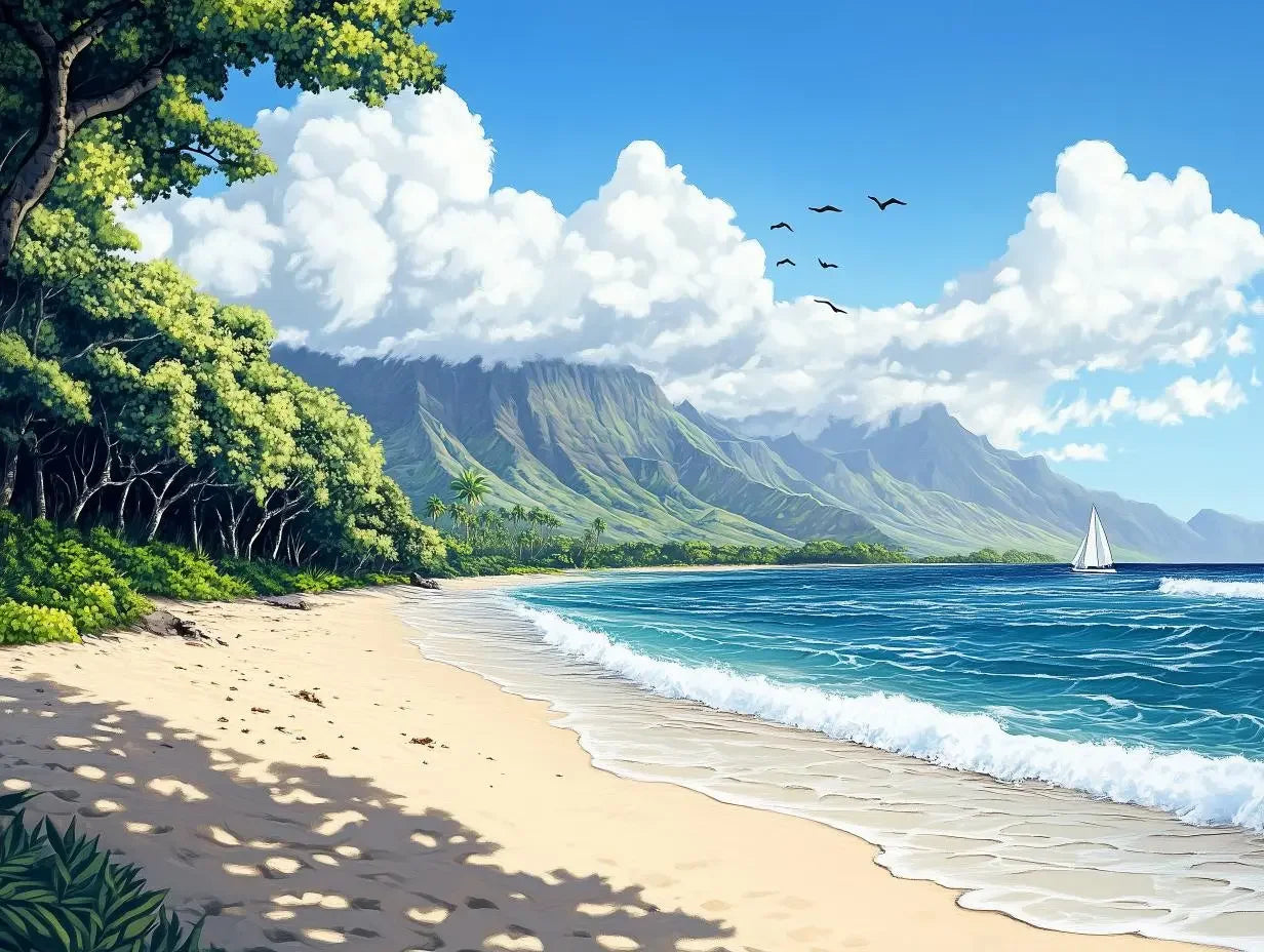 Azure Coast Mountain Mural - WallCreatives