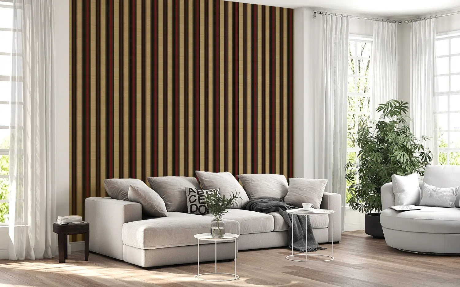 Regent's Woven Stripe Wallpaper WallCreatives