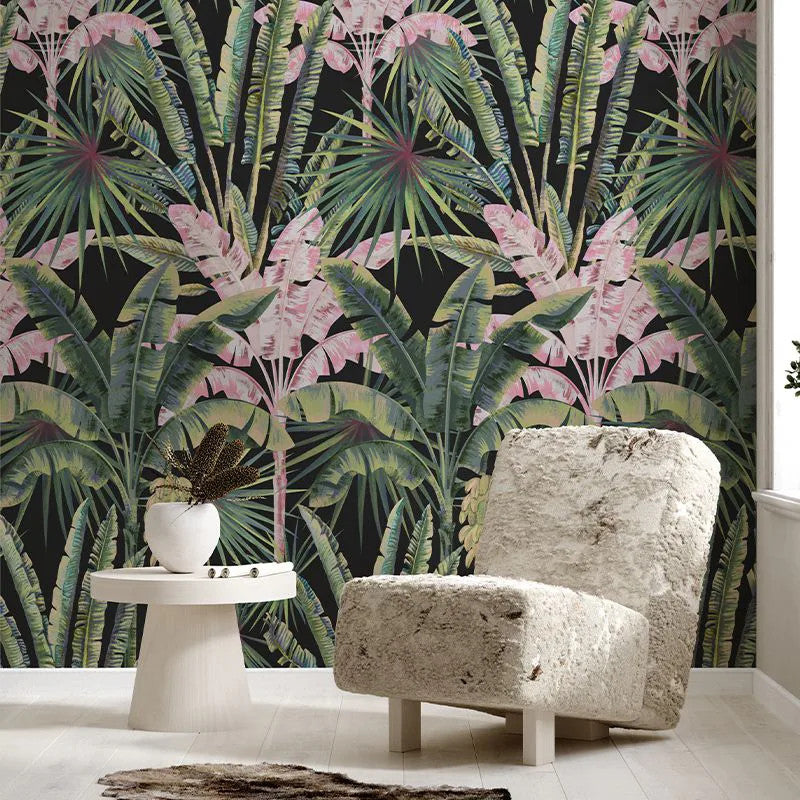 Blush Groove in black Wallpaper Vladila