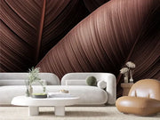Polished Cacao Leaf Mural - WallCreatives
