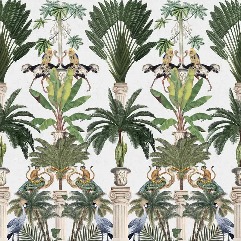 Tropical columns (light) Wallpaper Vladila