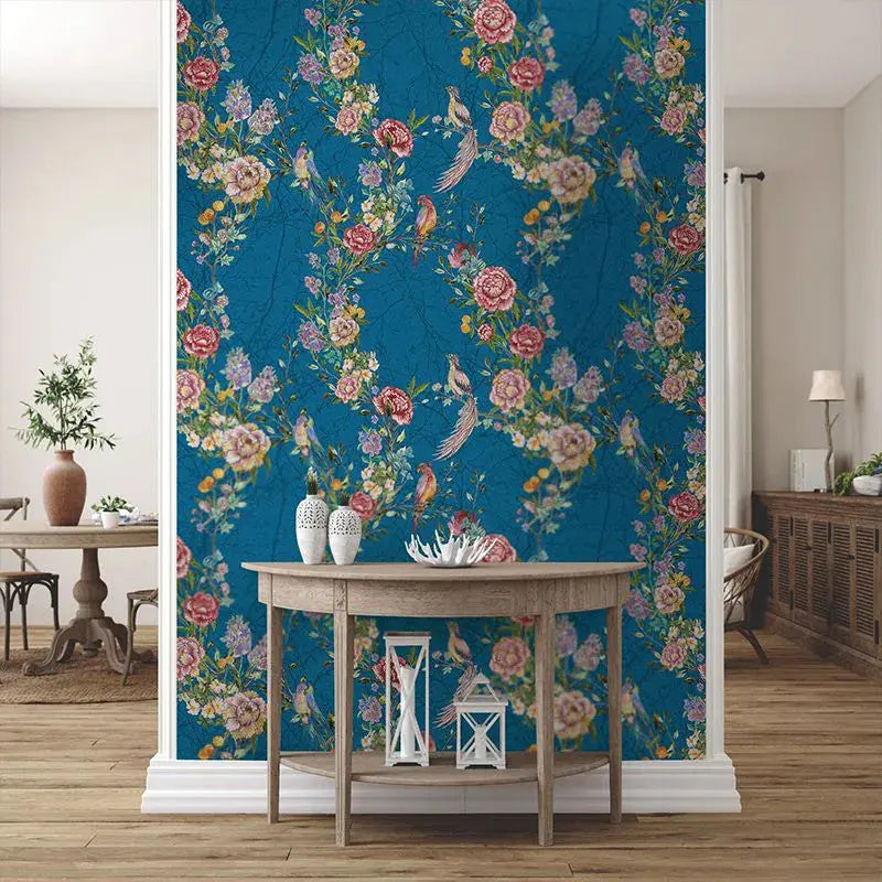 Joie de Vivre in Blue Wallpaper Vladila