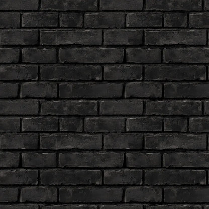 Obsidian Industrial Brick Wall - WallCreatives
