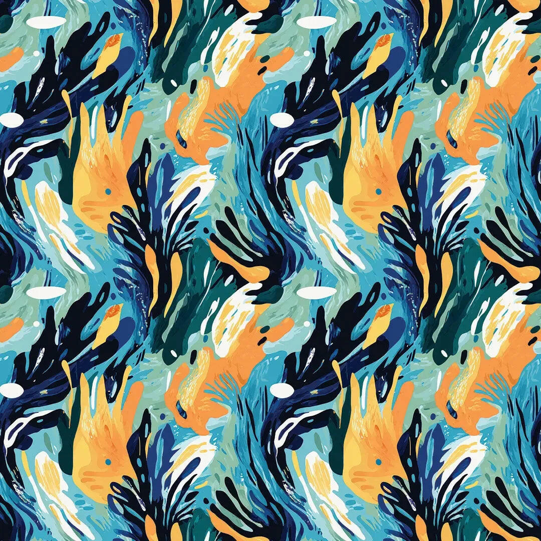 Abstract Coral Garden Bloom - WallCreatives