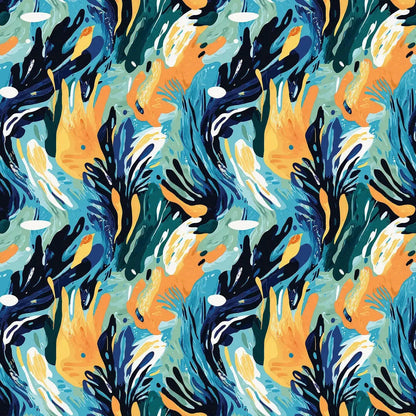 Abstract Coral Garden Bloom - WallCreatives
