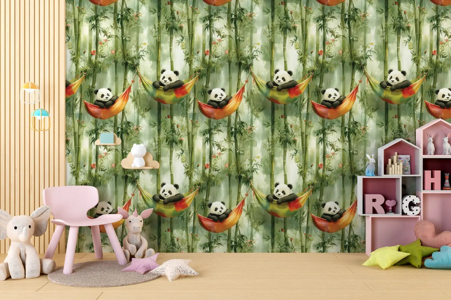 Serene Panda Hammock Haven WallCreatives