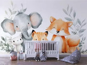 Sweet Woodland Friends Mural - WallCreatives