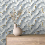 Flowing Marble with Golden Veins - WallCreatives