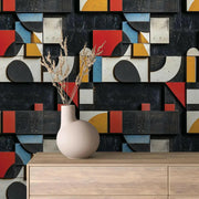 Modernist Geo-Block Composition - WallCreatives