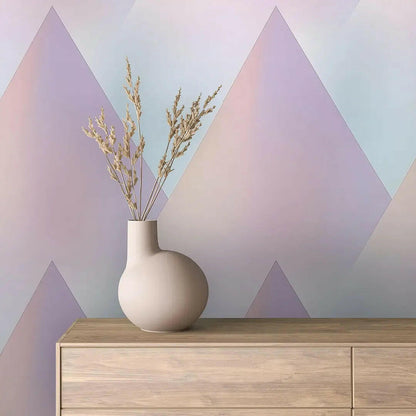 Whispering Dawn Geometric Mural - WallCreatives