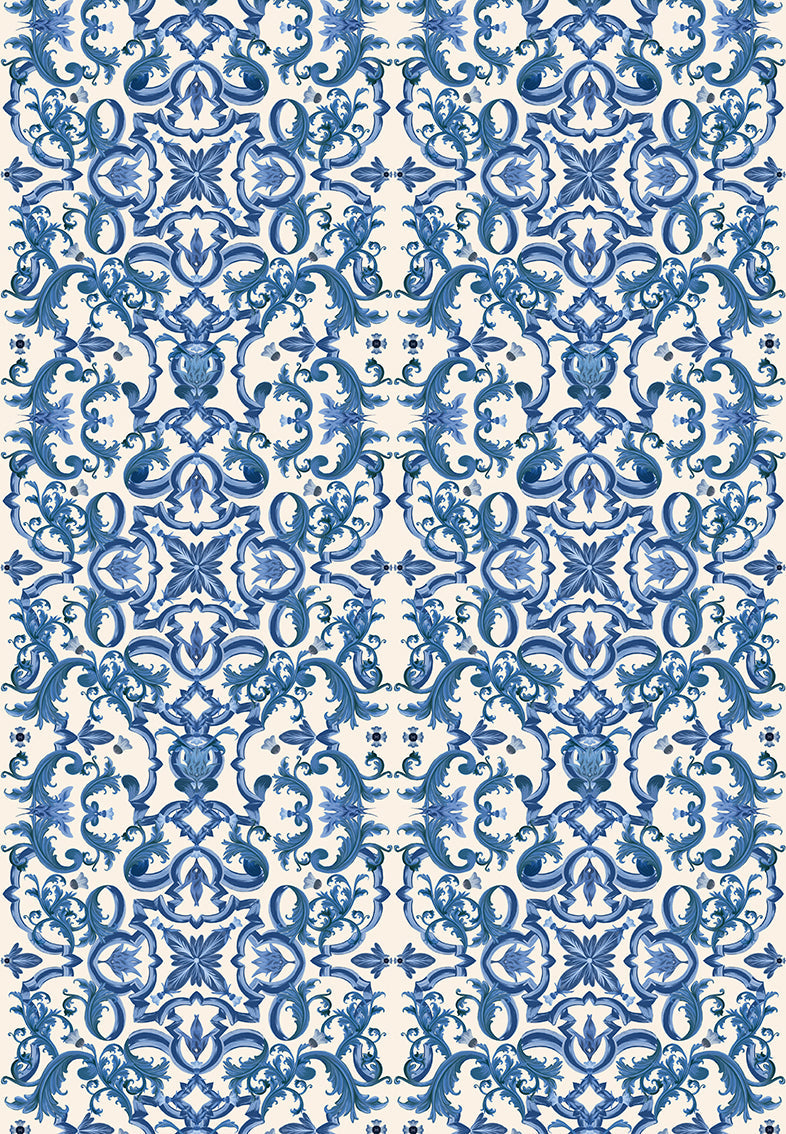 Tapet Ornate Azul WallCreatives