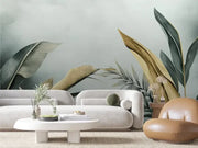 Verdant Gold Oasis Wallpaper - WallCreatives