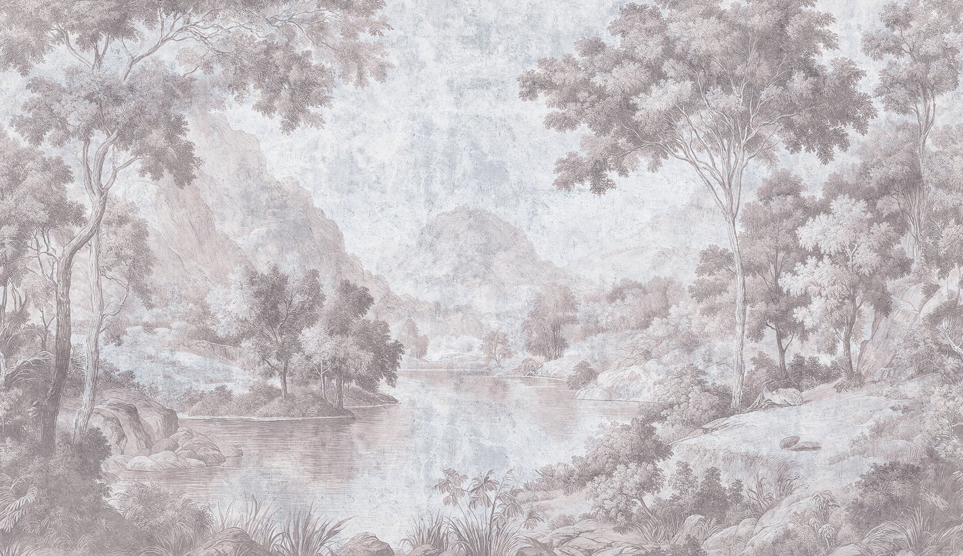 Tapet Slumbering Lake rose WallCreatives