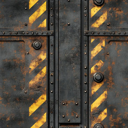 Rusted Sector Industrial Grid - WallCreatives