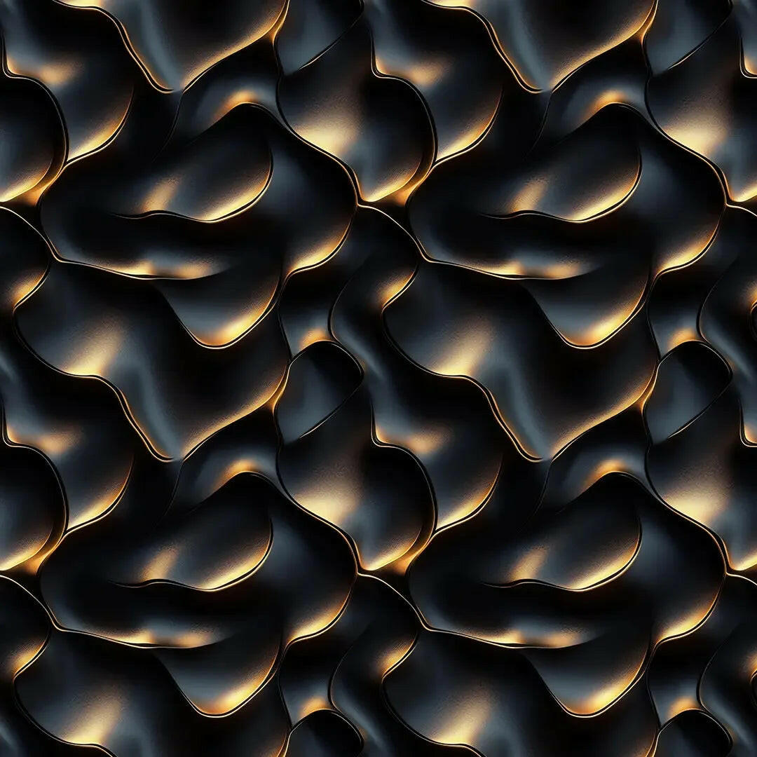 Molten Noir Gilded Contours - WallCreatives