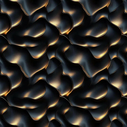 Molten Noir Gilded Contours - WallCreatives