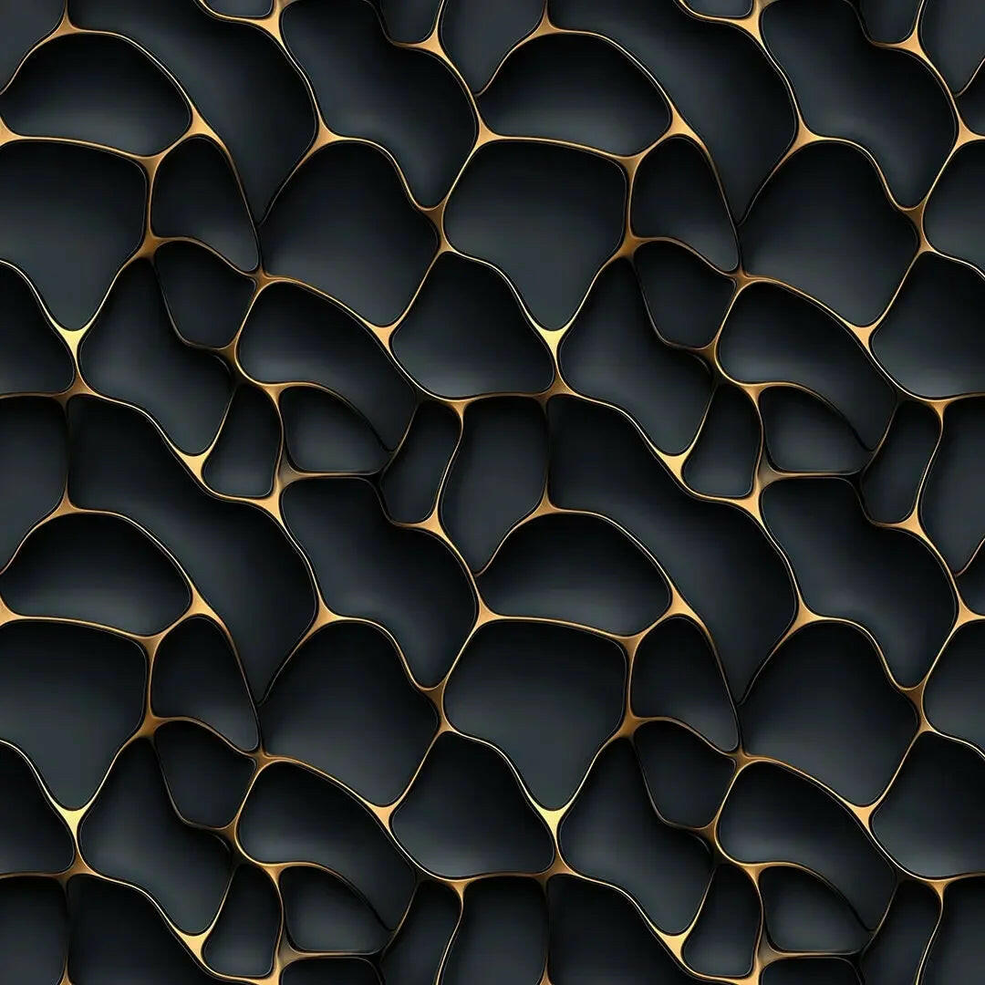 Obsidian & Gold Organic Web - WallCreatives