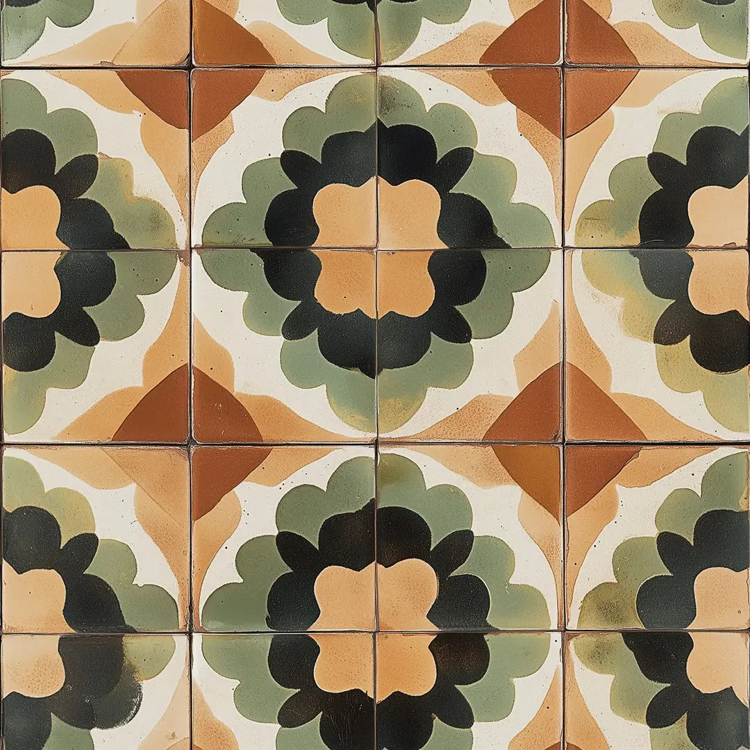 sienna grove floral tile - wallcreatives