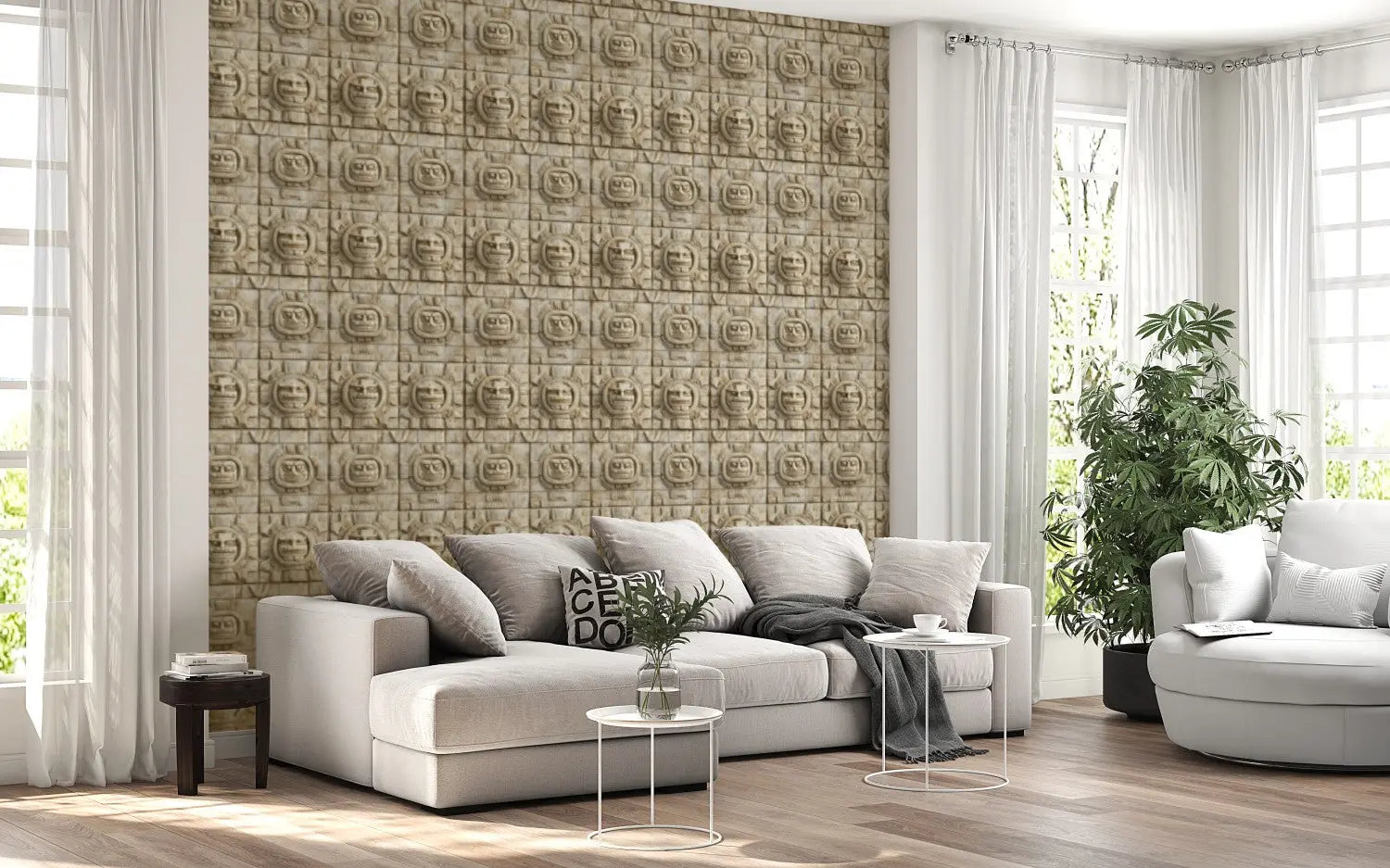 Zapotec Sunstone Temple Wall WallCreatives