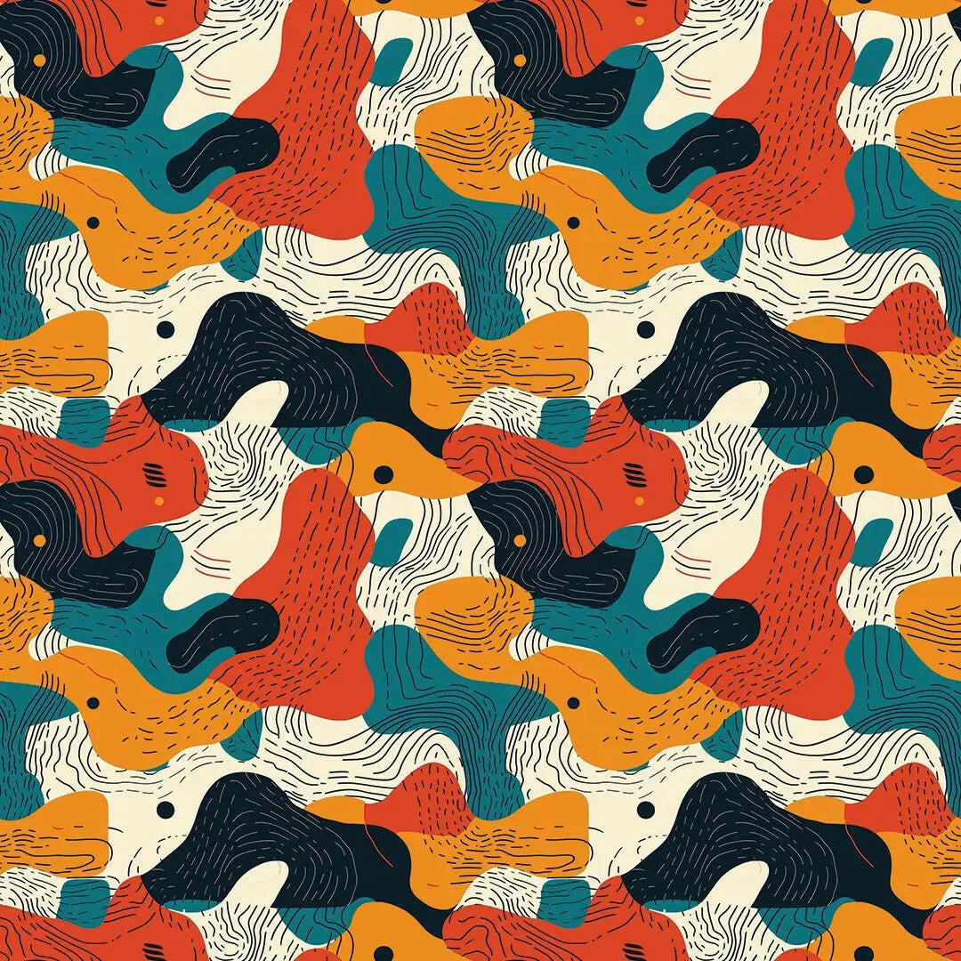 Terra Forms Abstract Mural - WallCreatives