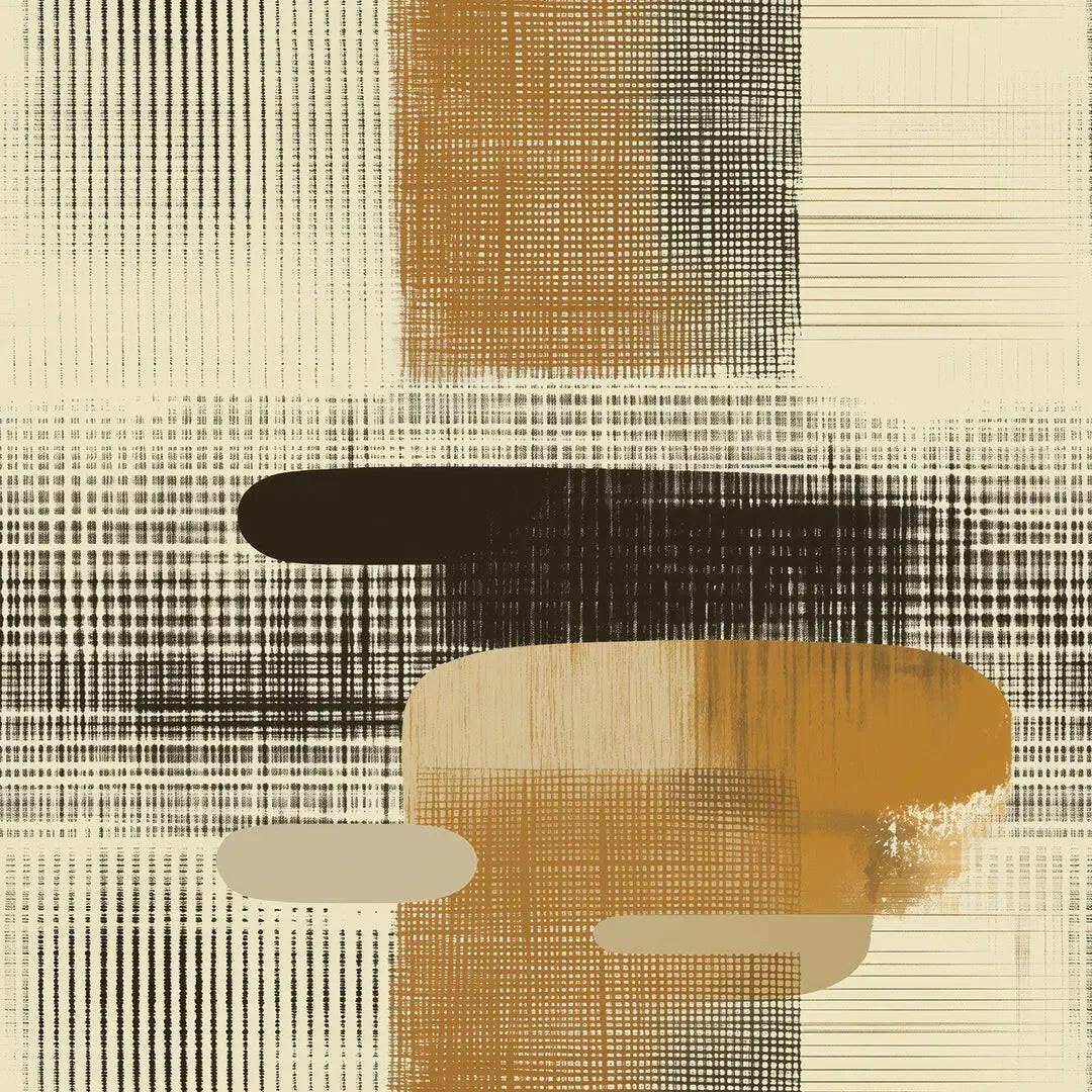 earthen gridwork tapestry - wallcreatives