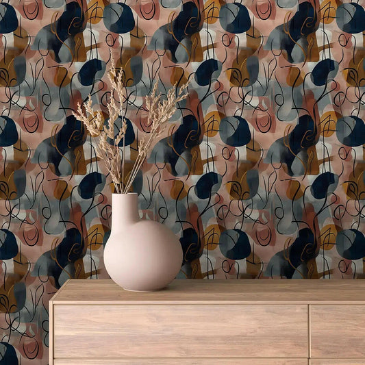 Urban Muse Abstract Mural - WallCreatives