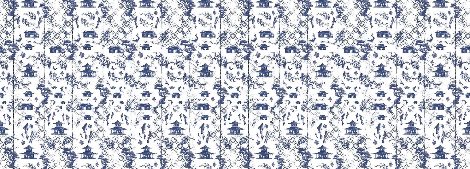 Blue Imari Wallpaper Vladila
