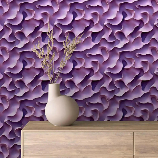 Sculpted Lavender Waves - WallCreatives