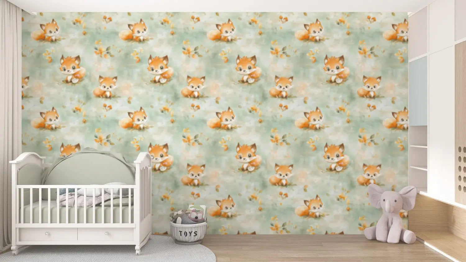 Enchanted Fox & Autumn Meadow WallCreatives