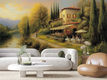 A Serene Evening in Tuscany - WallCreatives