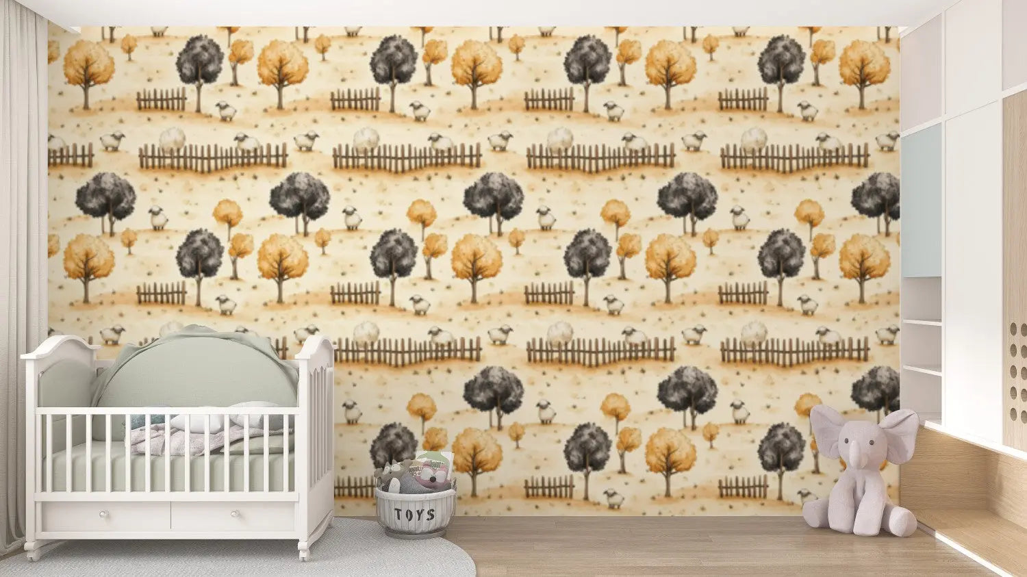 Sweet Dreams Sheep Meadow WallCreatives