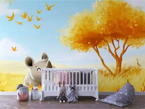 Golden Rhino's Daydream - WallCreatives