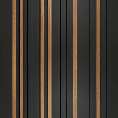 Noir & Oak Linear Panel - WallCreatives