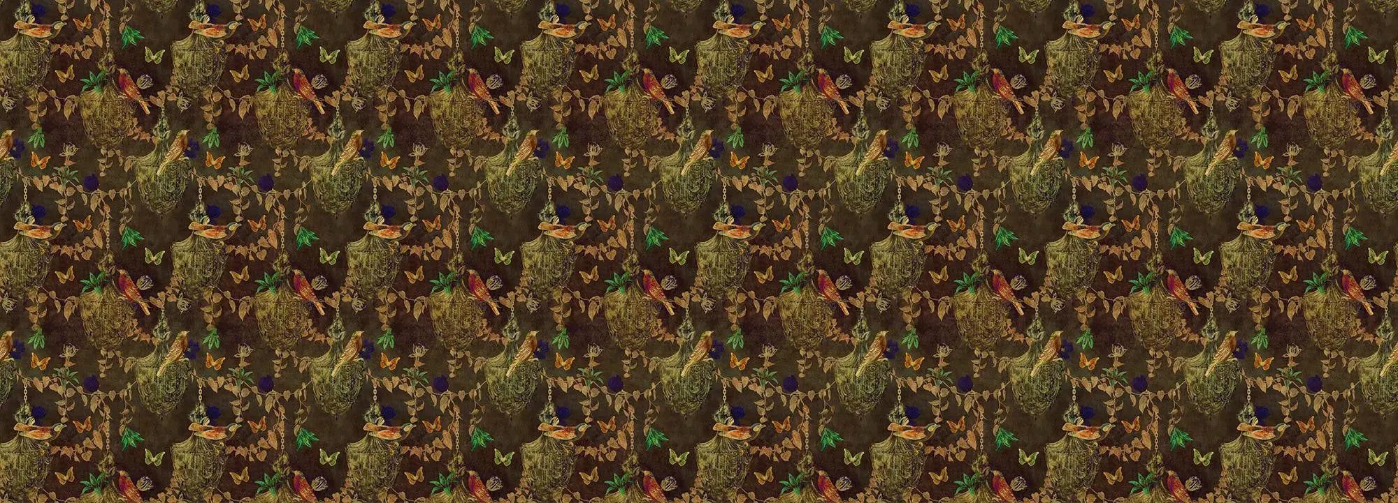 Majestic Memoir Black silk Wallpaper Vladila