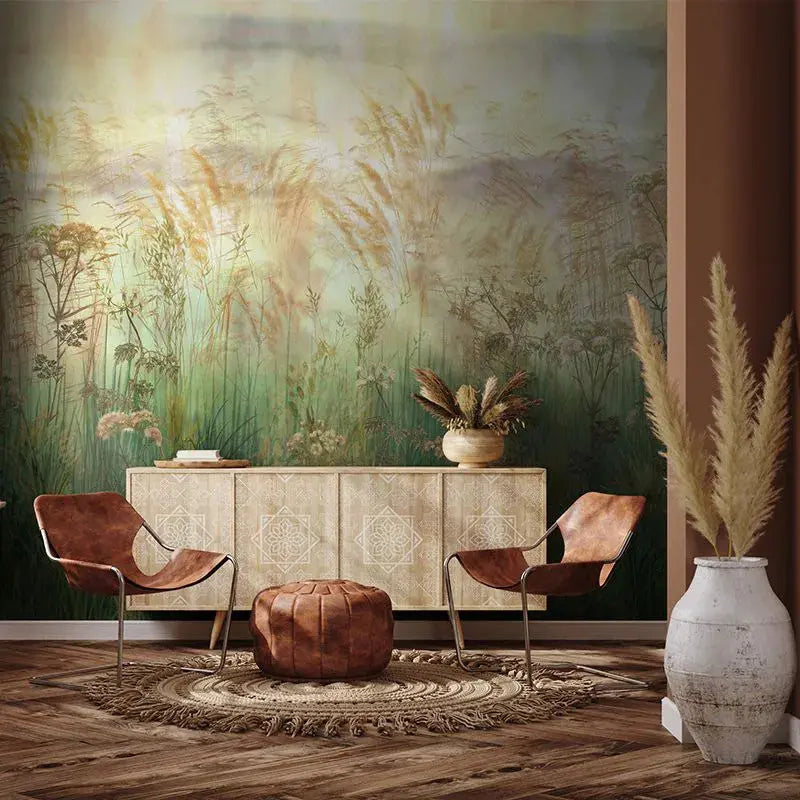 Bright Greenery Sunset Wallpaper Vladila